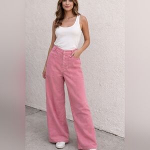 PISTOLIA PINK WIDE LEG PANTS SIZE 31